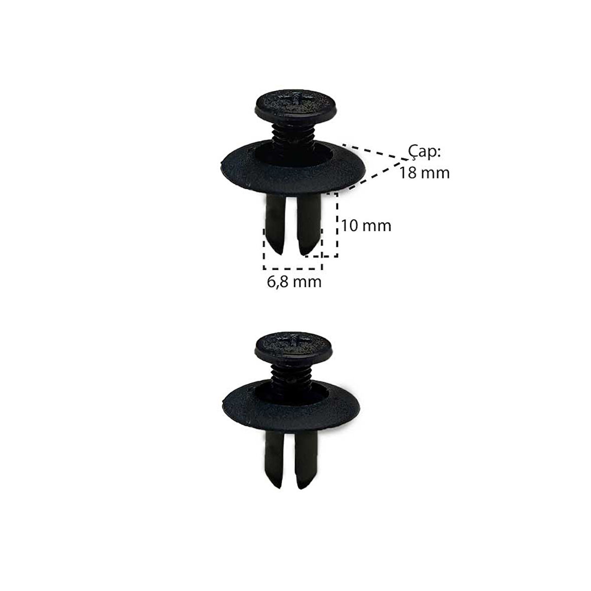 Klips Panjur 90931-0002 Subaru Kawasaki 92039-1256 09409-07312 Suzuki 09409-07312 Toyota 90467-07082-co 10 Adet