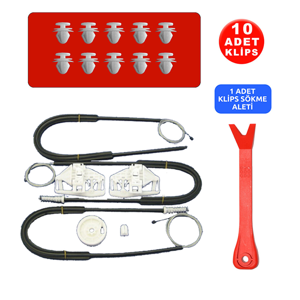 Cam Kriko Tamir Seti  Sol -Sağ Ön Peugeot Partner Citroen Berlingo 1996-2007  9221G3-9221A4-9221ASG1 9221G1-9222A4-9222ASGM