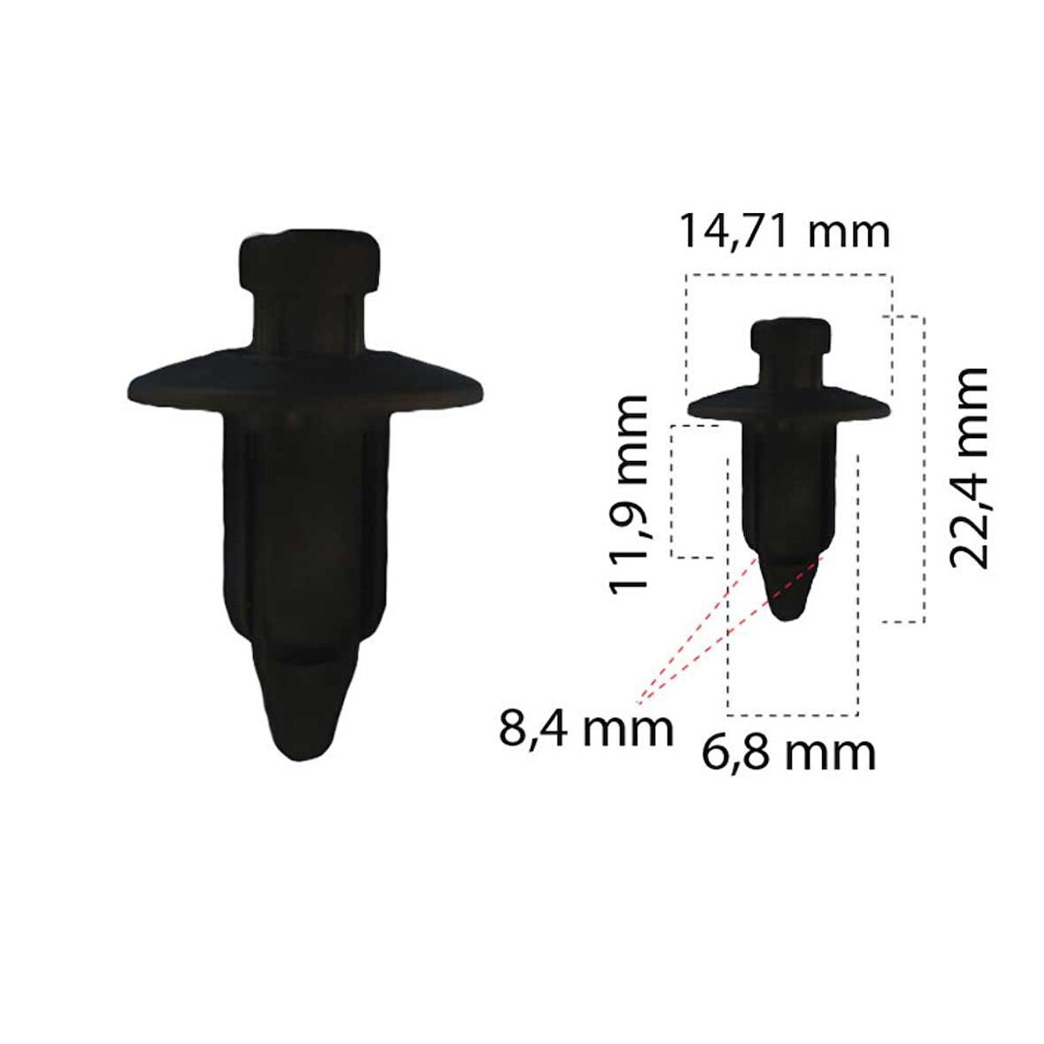 Klips 6,8mm Suzuki Atv Motorcycle 10 Adet