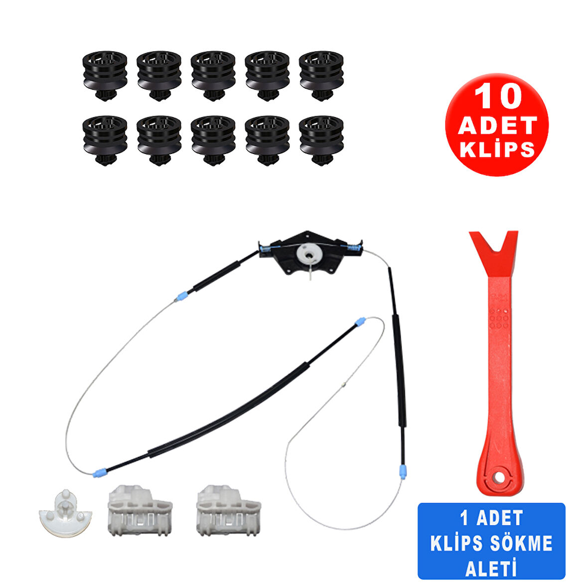 VW Passat B5 1998-2005 Sarmalı  Sol Ön Cam Kriko Tamir Seti