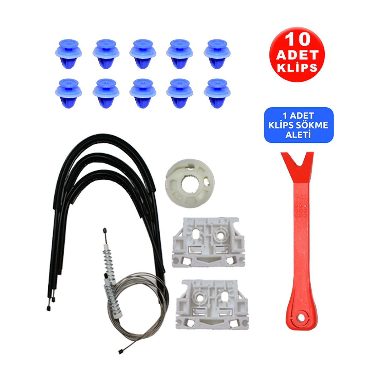 Citroen C5 2008-2016 Sol Ön Cam Kriko Tamir Seti