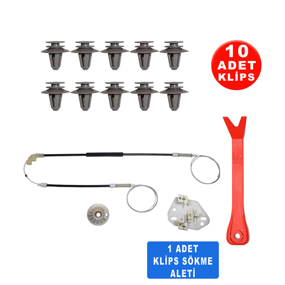 Mercedes Benz Axor 2001-2004 Atego 1998-2004 9737200446 Sağ Ön Cam Kriko Tamir Seti