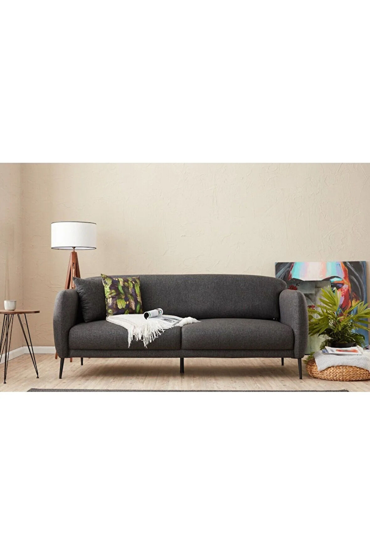 Venüs Yataklı Üçlü Koltuk Antrasit