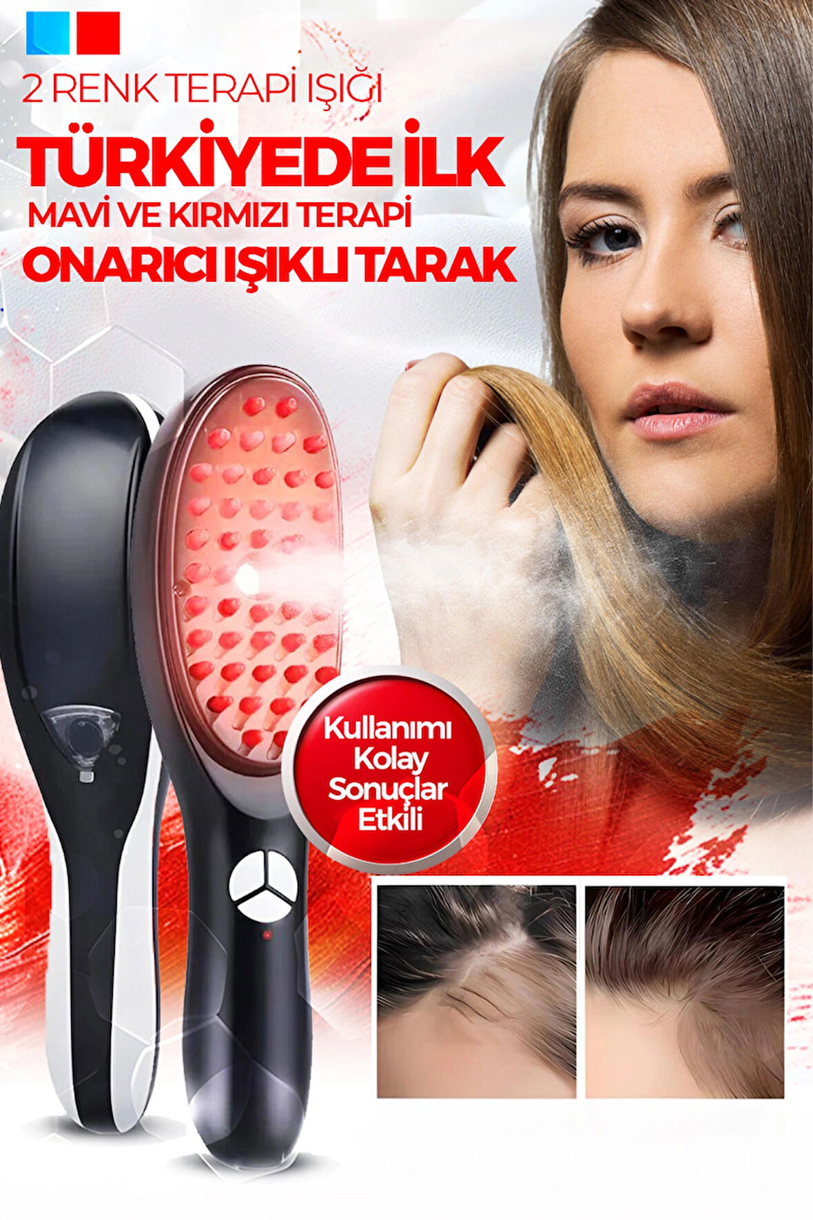 Precios Yeni Seri Şarjlı Buharlı Saç Bakım Tarağı