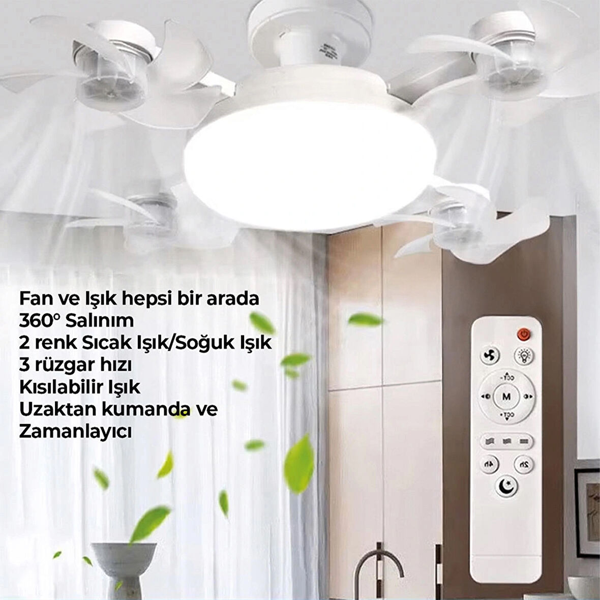 Işıklı Drone Tavan Vantilatörü