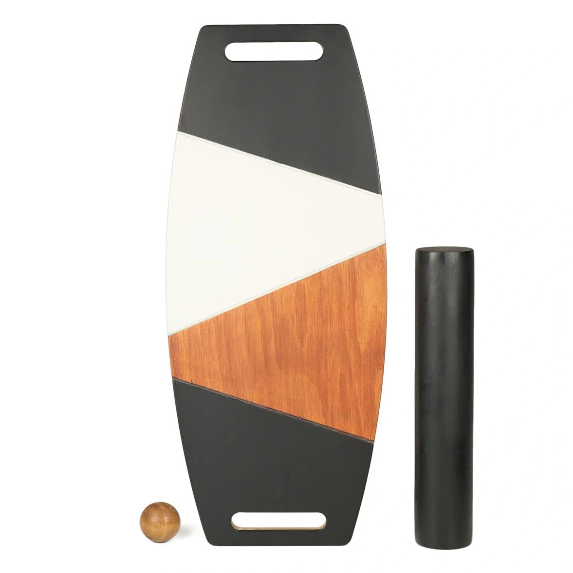 Renkli Denge Tahtası Balance Roller Board Çift Fonksiyonlu Sörf Eğitim Tahtası Kaykay Eğitim Tahtası 73 x 31 CM – RB09