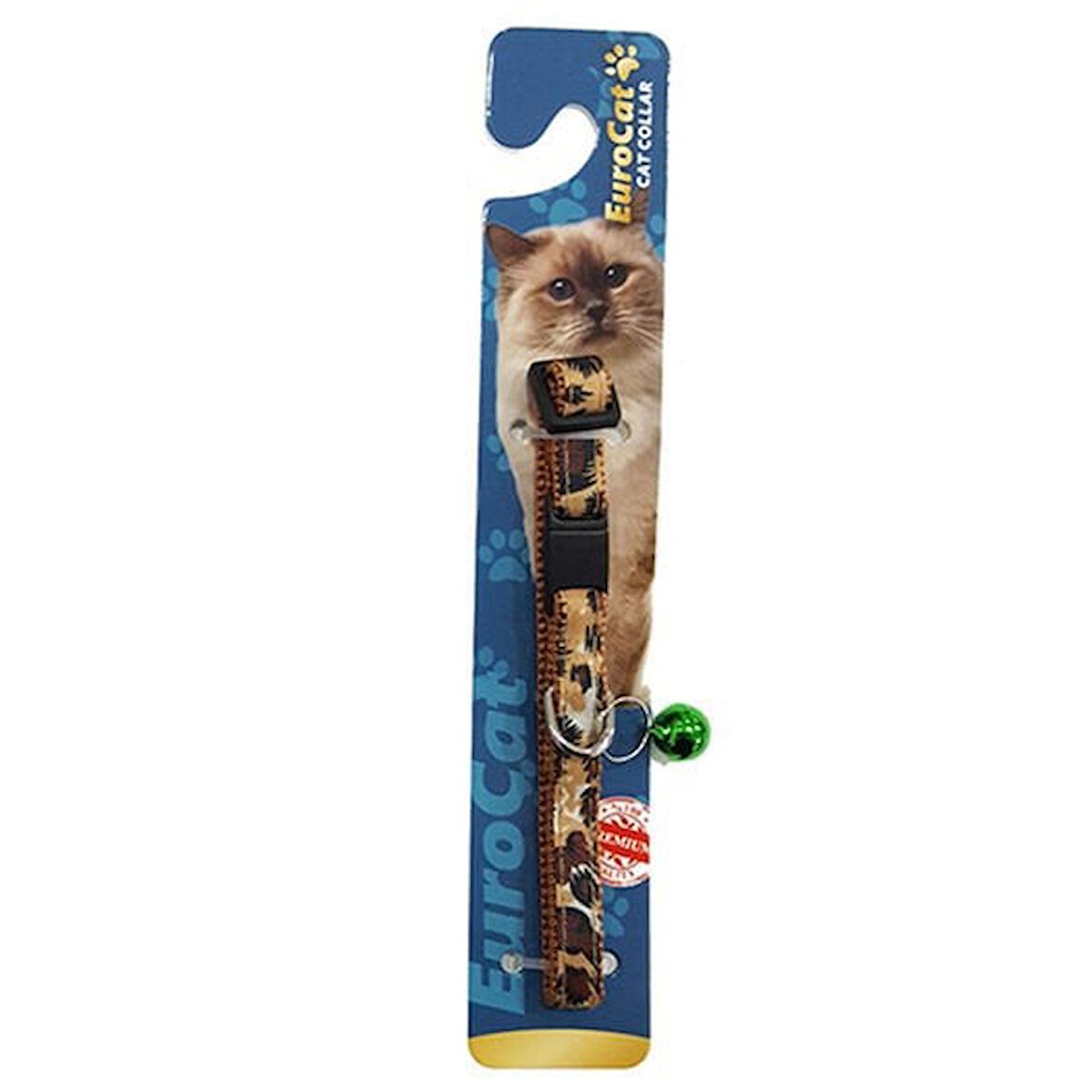 Eurocat Leopar Desenli Kedi Boyun Tasması 1 Adet 10 Mm 28 Cm