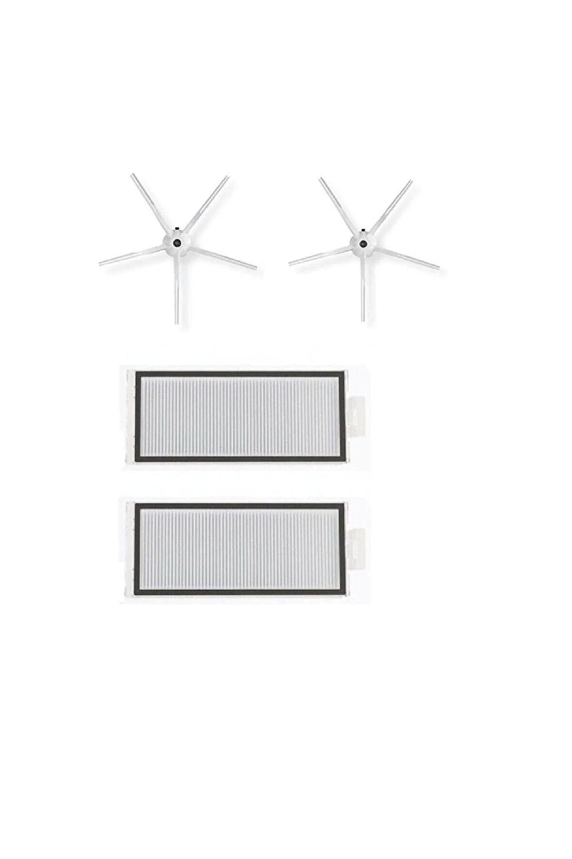 Roborock Q7 Max Uyumlu 5 Kollu Silikon Yan Fırça 2li Ve Hepa Filtre 2li