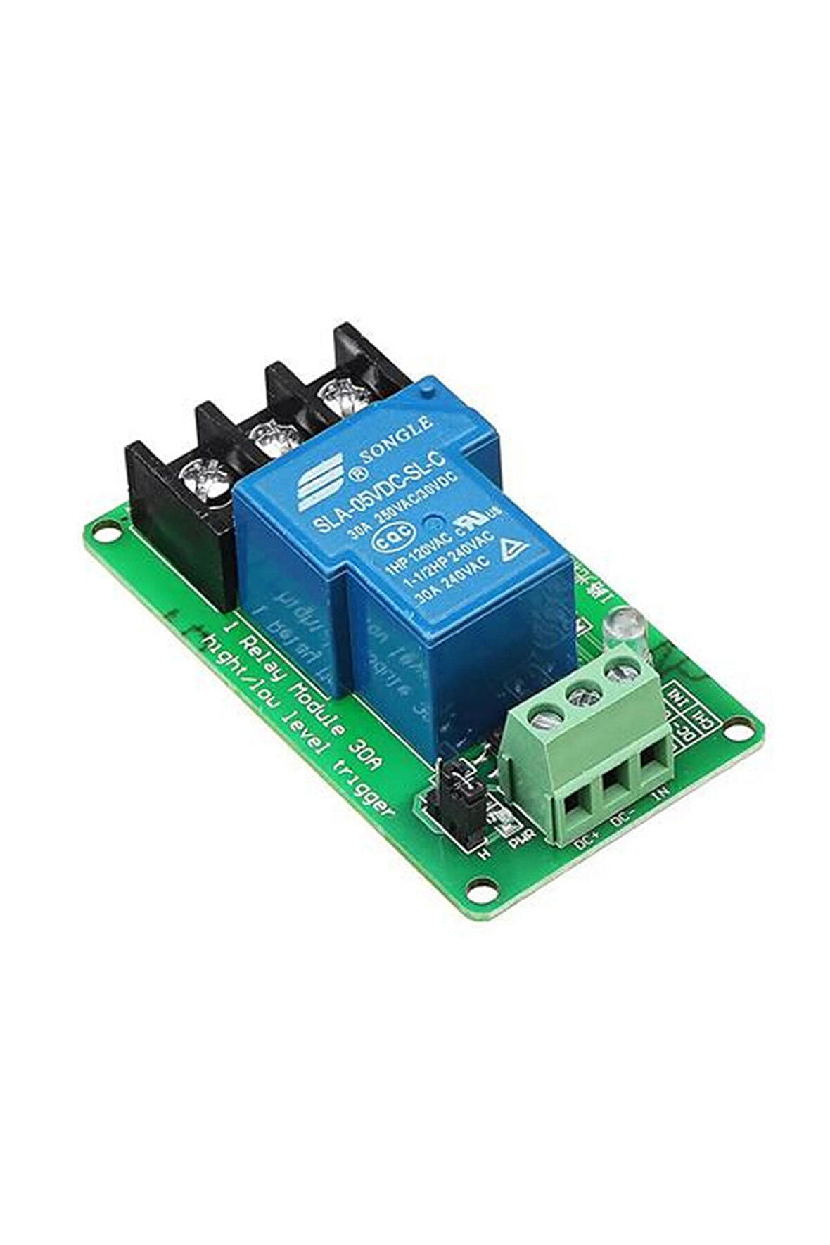 5V 1 Kanal 220V 30A Röle Modül Yüksek Akım Güç Kontrol Anahtarı Opto İzolasyon Düşük/Yüksek Tetik