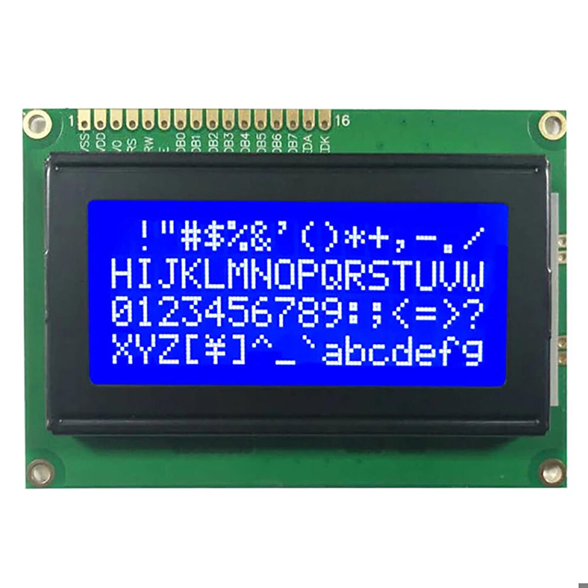 1604A 4x16 Mavi Karakter LCD Modül Display Ekran 5V Beyaz Arka ışık 16X4 16 X 4 Standart SolÜst Lcd