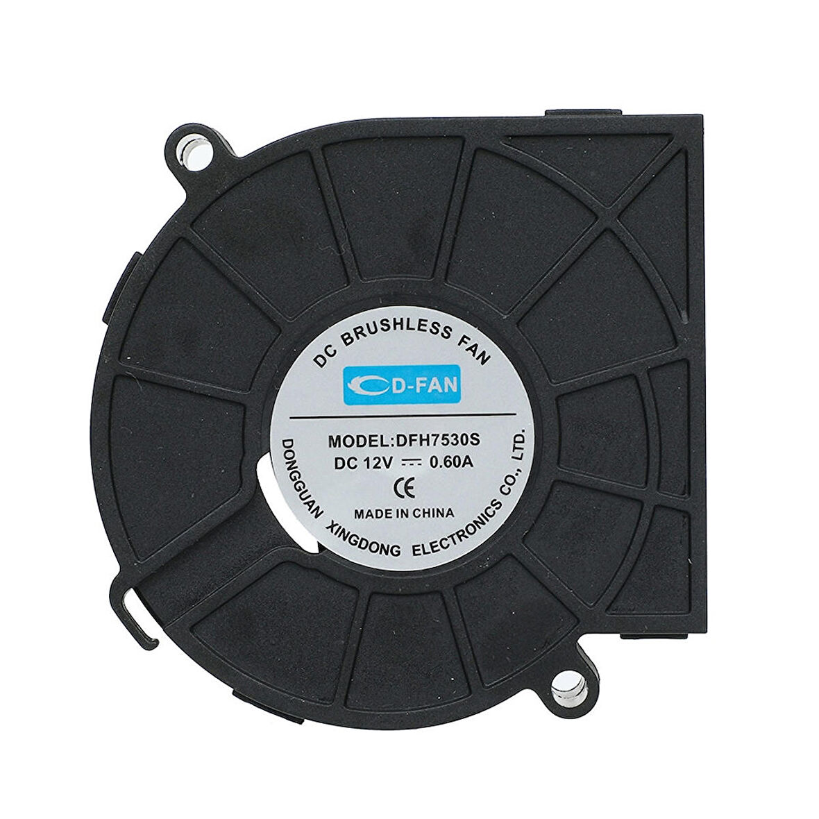 7530 12V DC Salyangoz Fan DFH7530 3D Yazıcı Soğutma Fanı Santirfüj Havalandırma Klima Türbin Kuluçka