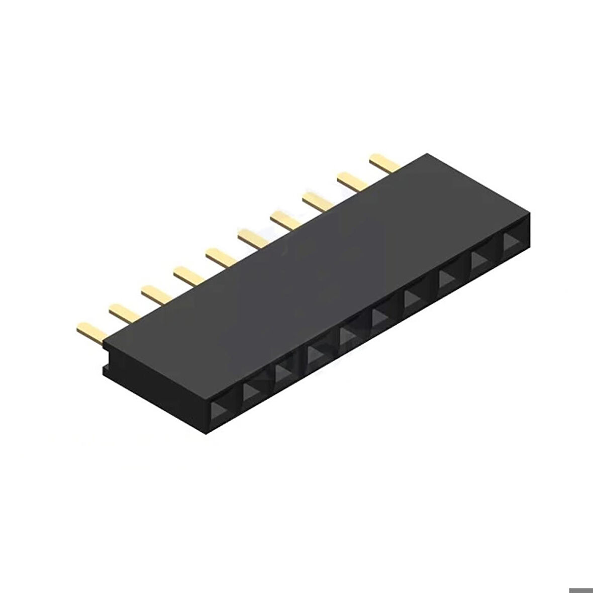 10 Pin Tek Sıra Dişi Header 180 Derece 1x10 Pin 2.54mm Soket Konnektör Breadboard Pcb Devre Bağlantı