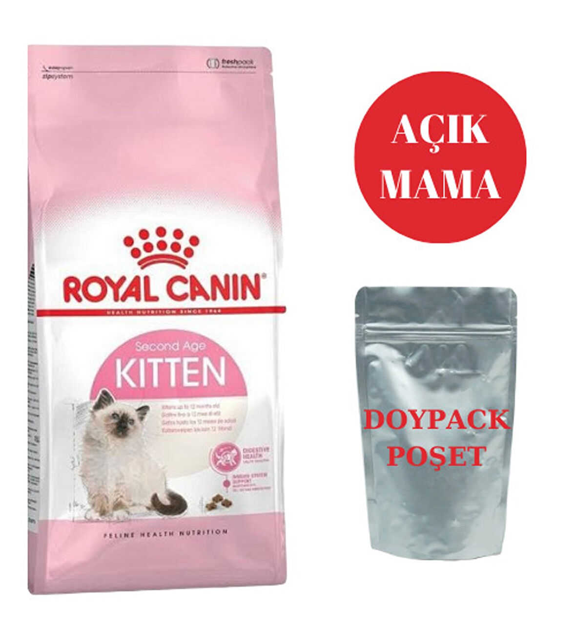 PETLOVEBUTİK KİTTEN 4KG DOYPACK KİLİTLİ AMBALAJ YAVRU KEDİ MAMASI