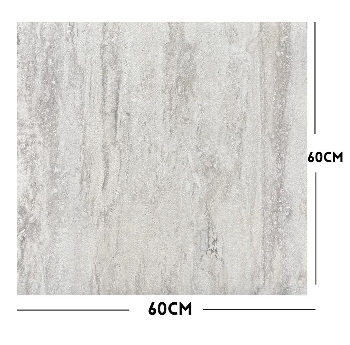 Kendinden Yapışkanlı Yer Zemin ve Duvar Kaplama Paneli Arkası Kauçuklu 60X60cm Floor Pvc Panel 607