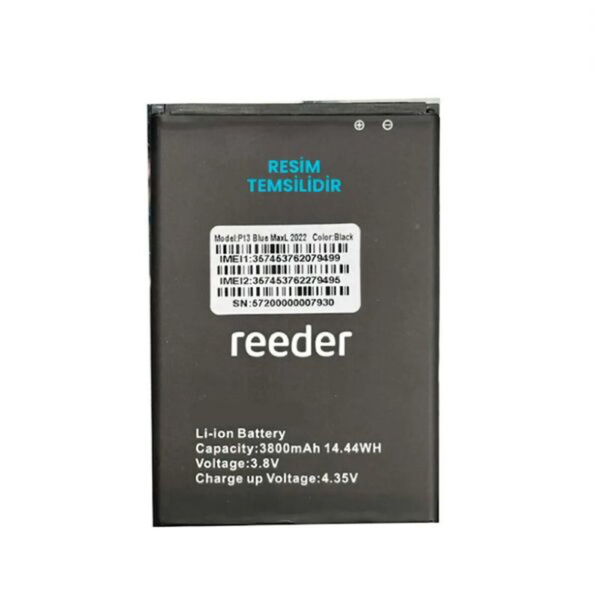 Reeder P13 Blue Max 2022 Batarya Pil