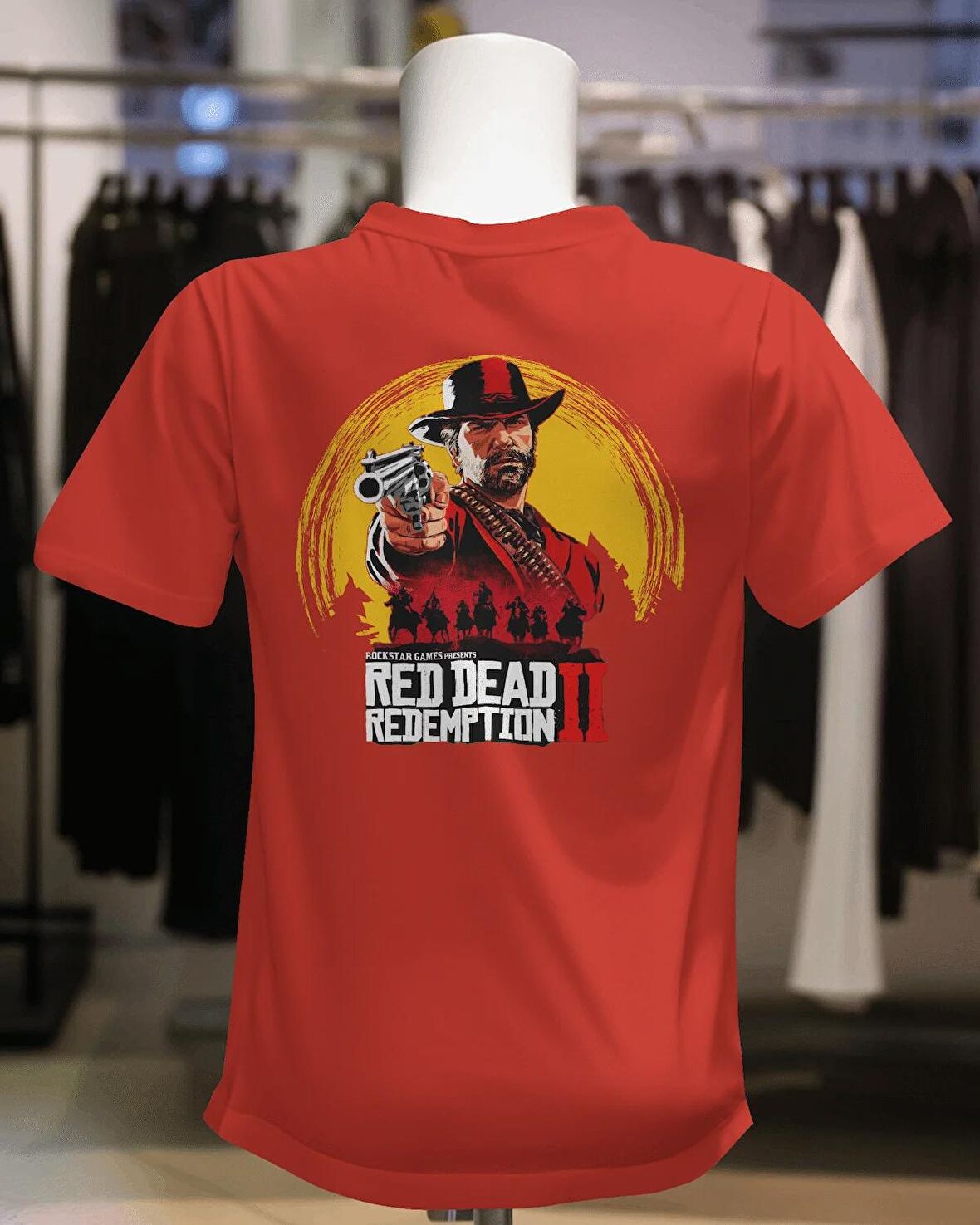 RDR 2 Arthur Morgan Kapak Tasarım Baskılı T-Shirt Tişört