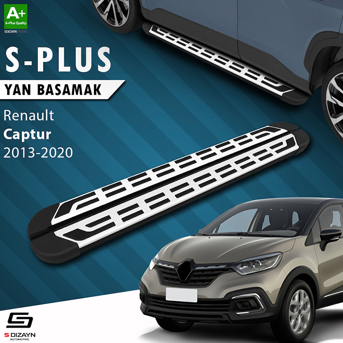 S-Dizayn Renault Captur S-Plus Gri Yan Basamak 173 Cm 2013-2020 A+ Kalite