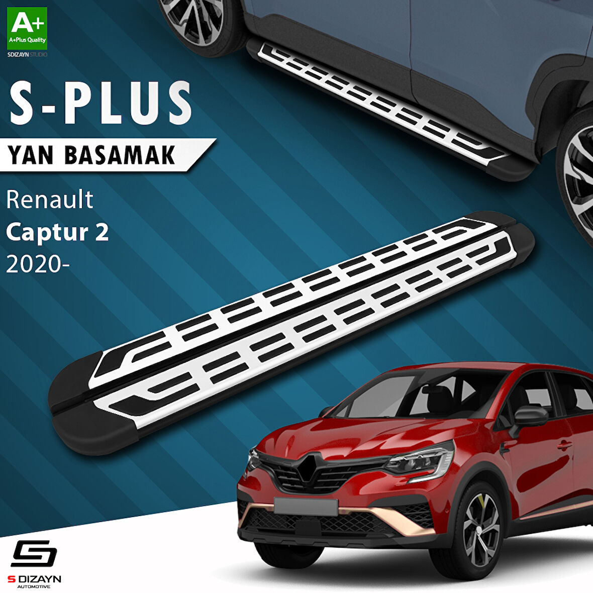 S-Dizayn Renault Captur 2 S-Plus Gri Yan Basamak 183 Cm 2020 Üzeri A+ Kalite