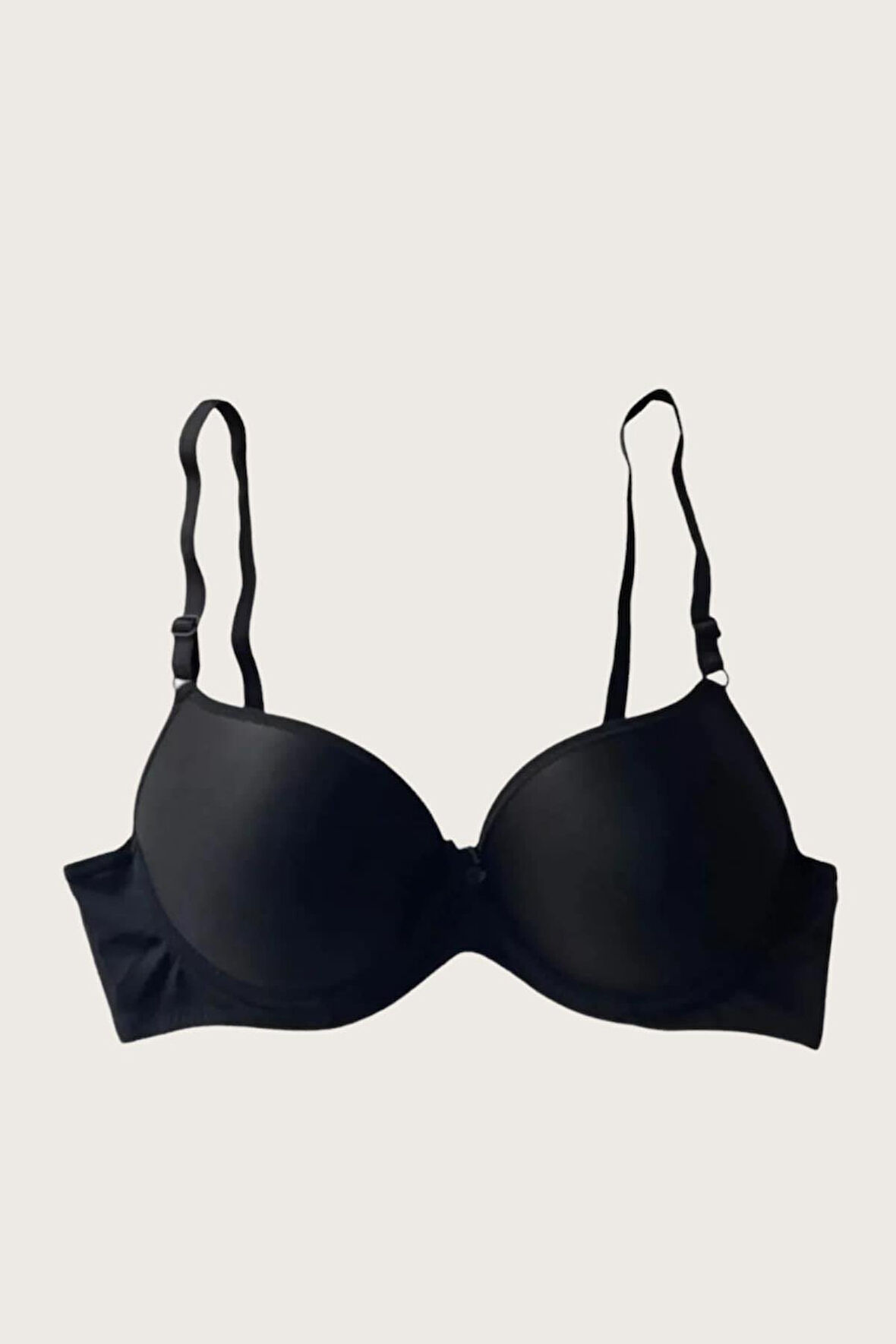 Mikro Kumaş Push Up Dolgulu Balenli Günlük Tek Destekli Sütyen