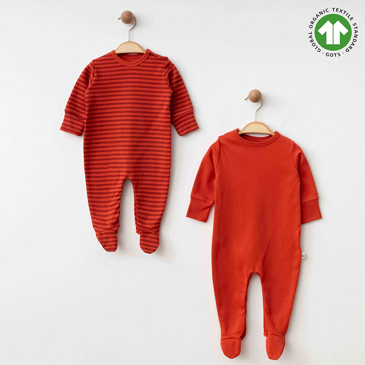 Eslenza Baby Organik 2'li Tulum 0048 Kiremit