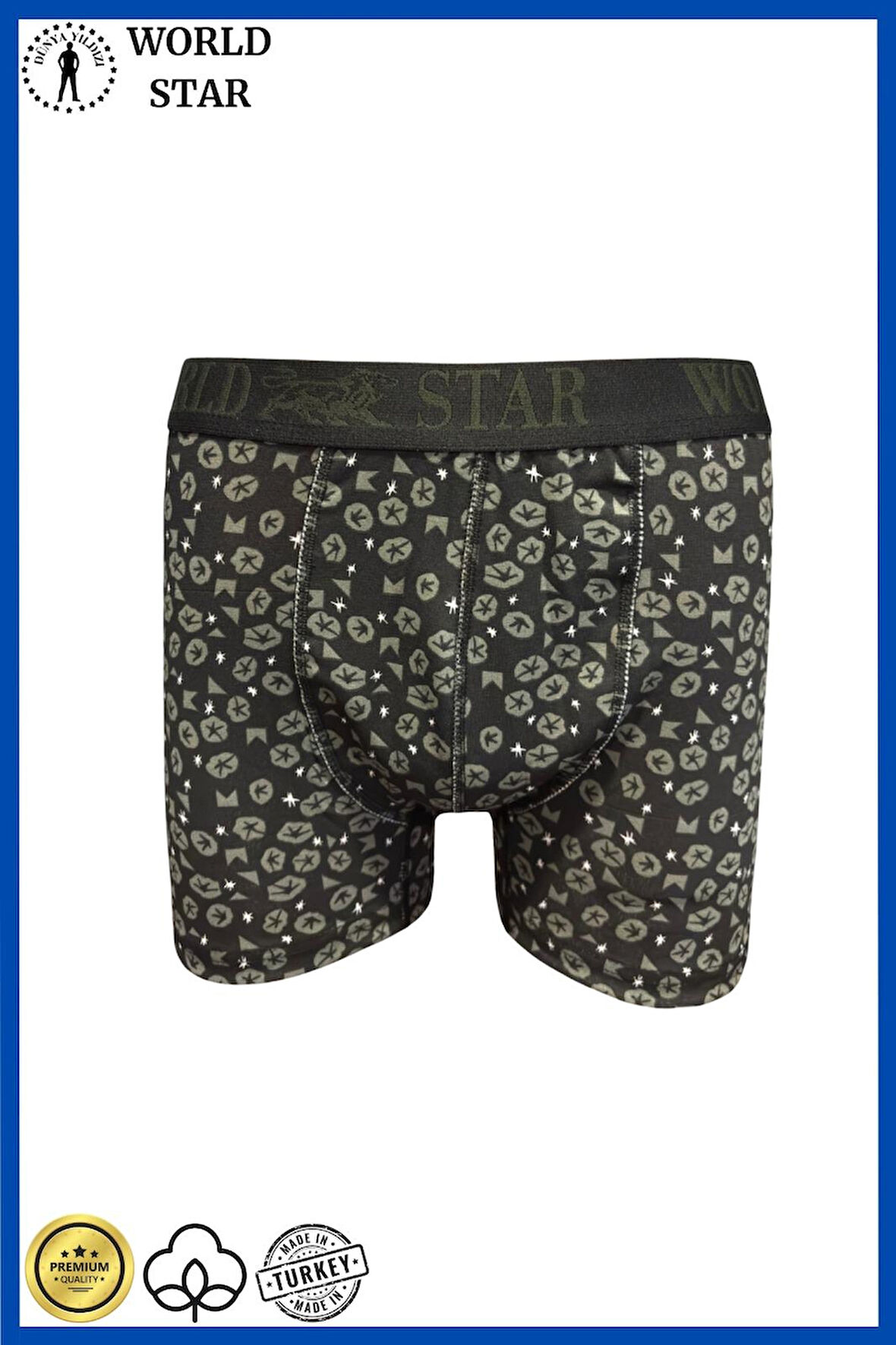 Likralı Pamuklu Renkli Erkek Boxer