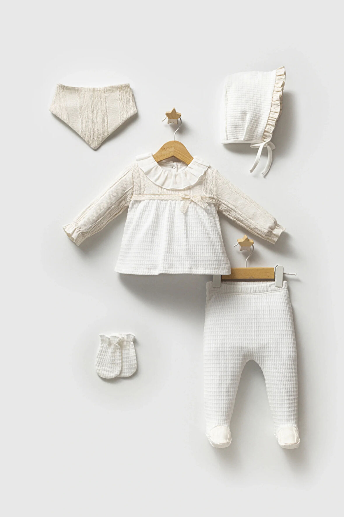 Tongs Baby Authentic 5'li Zıbın Takım Ekru