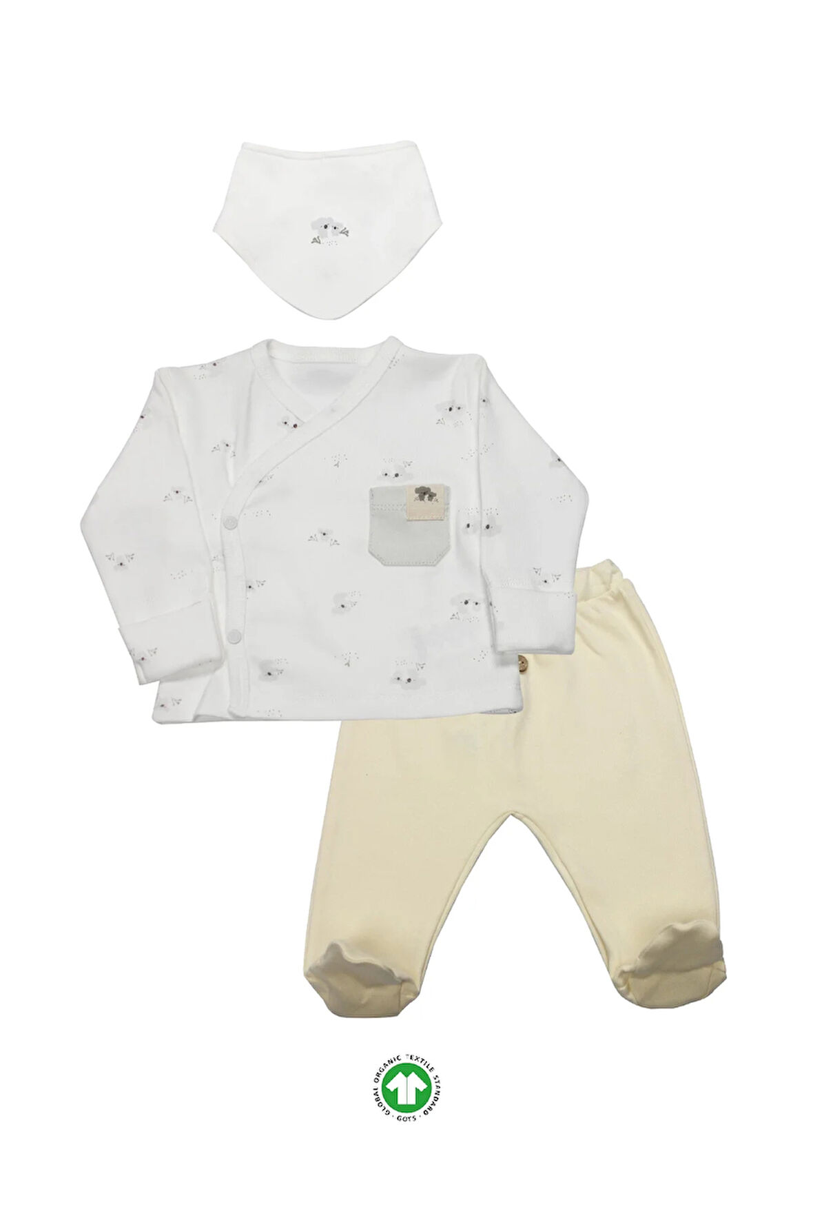 Bistyle 3lü Zıbın Takım Lıttle Koala 13109 Gri