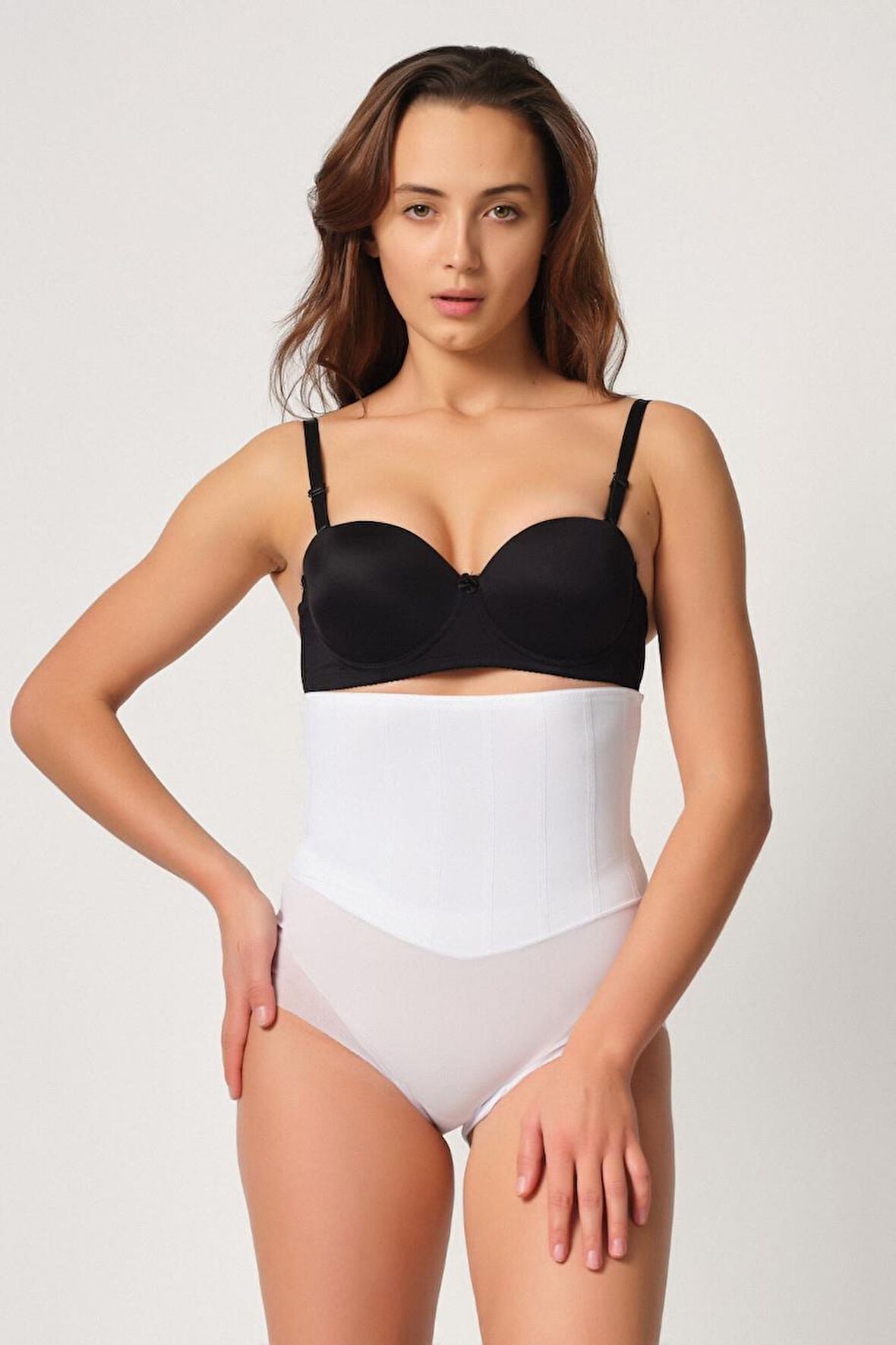 Beyaz Mı Emay 2945 Tül Karyokalı Slip Lazer Korse