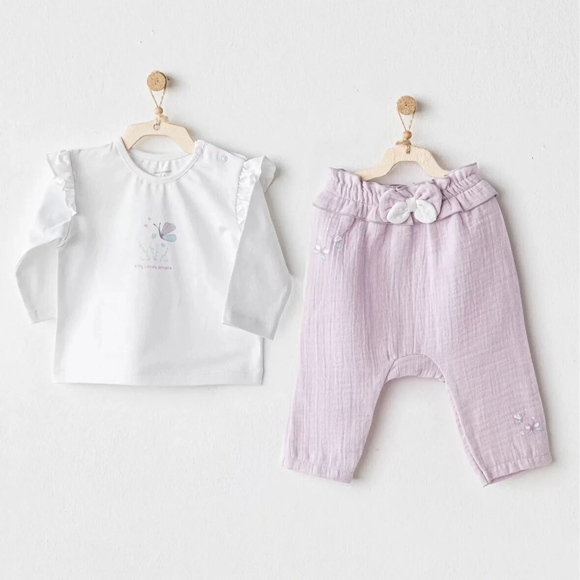 Magical Butterlfy 2'li Bebe Takım Lila