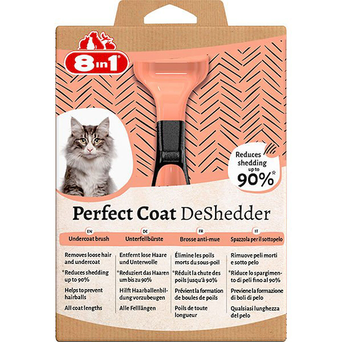 8 in 1 Perfect Coat Kedi Tüy Toplayıcı Tarak Small