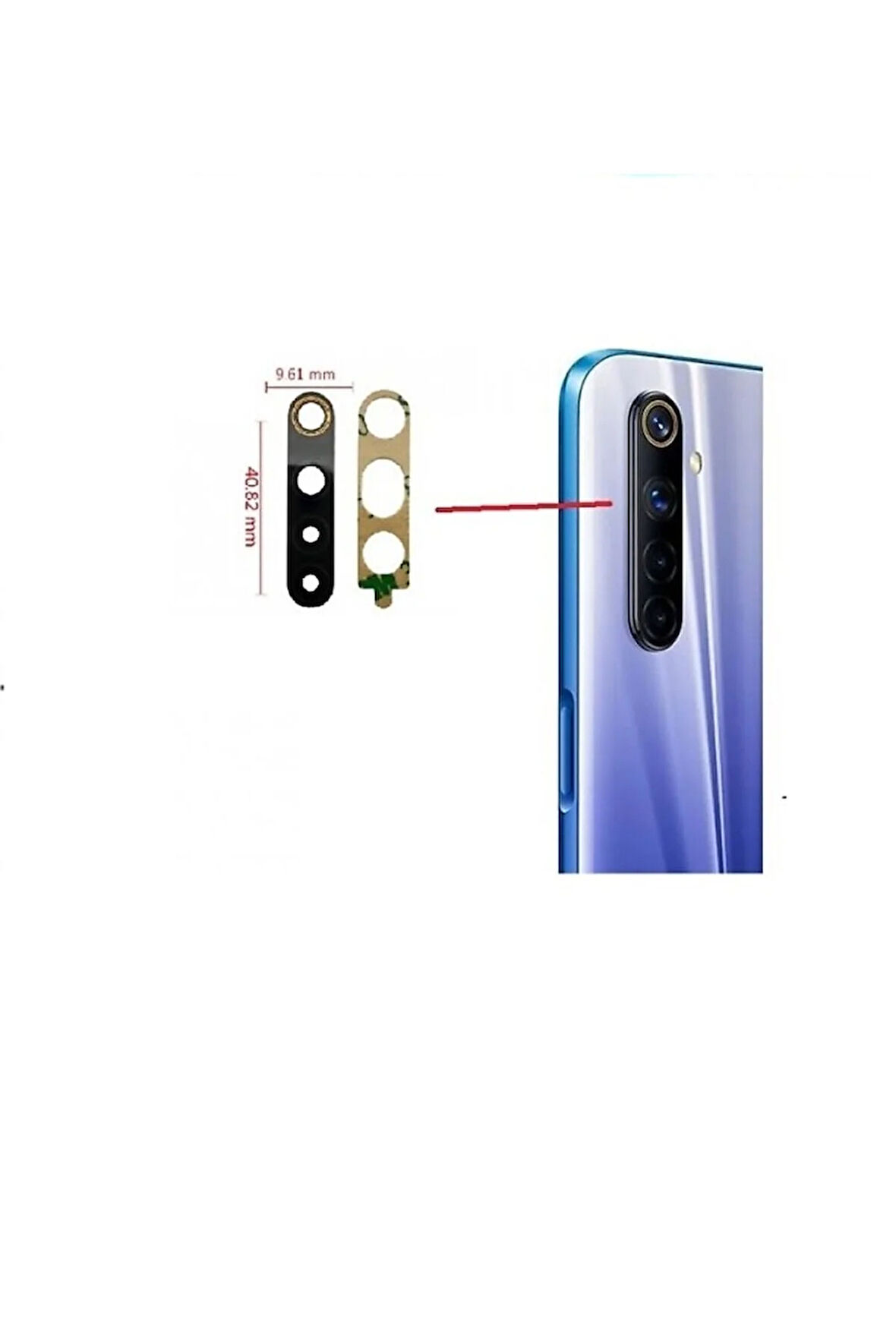 OPPO REAL ME 6 Pro Uyumlu Kamera Camı