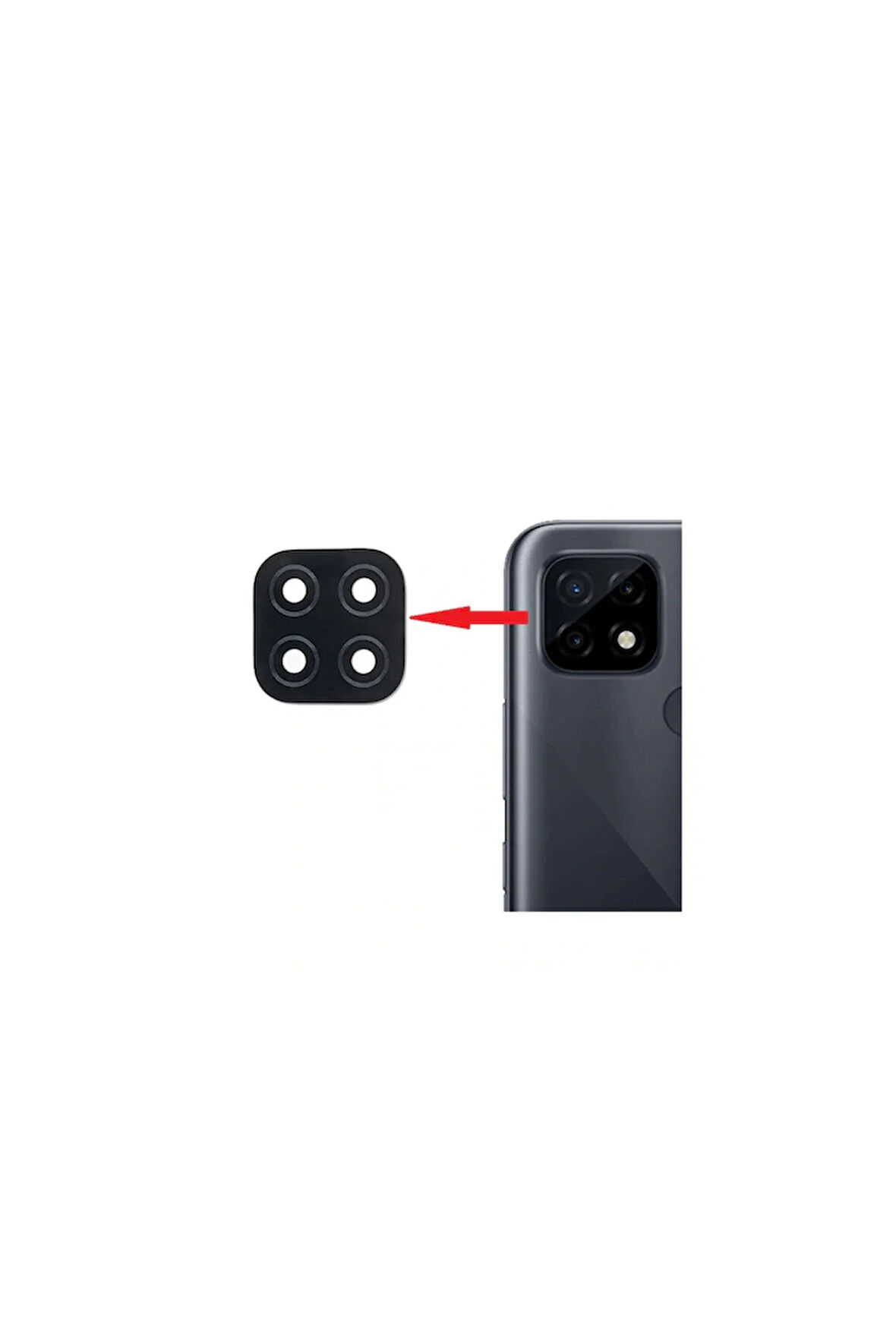 OPPO REAL ME C25 Uyumlu Kamera Camı