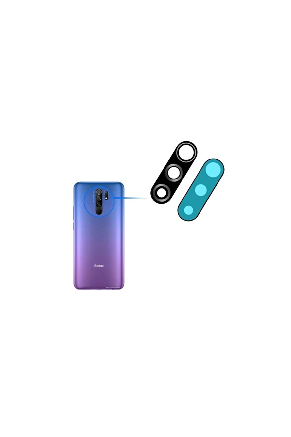 Xiaomi Redmi 9 Uyumlu Kamera Camı