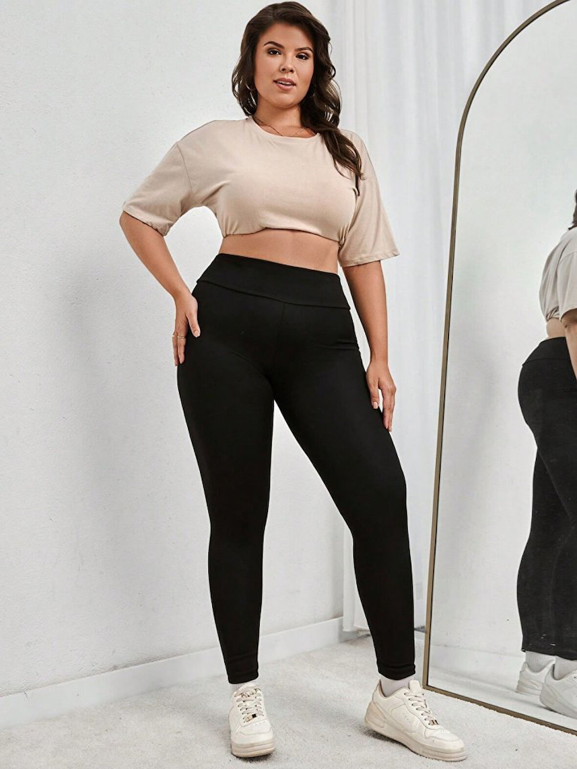 Reka Moda Kadın Yüksek Bel Dalgıç Spor Tayt