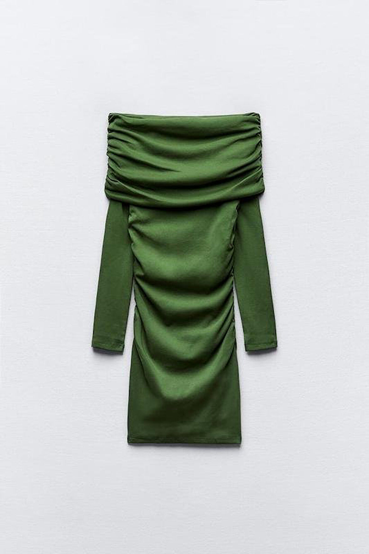 Reka Moda Kadın Madonna Mendil Yaka Fırsat ürün Büzgülü Mini Elbise