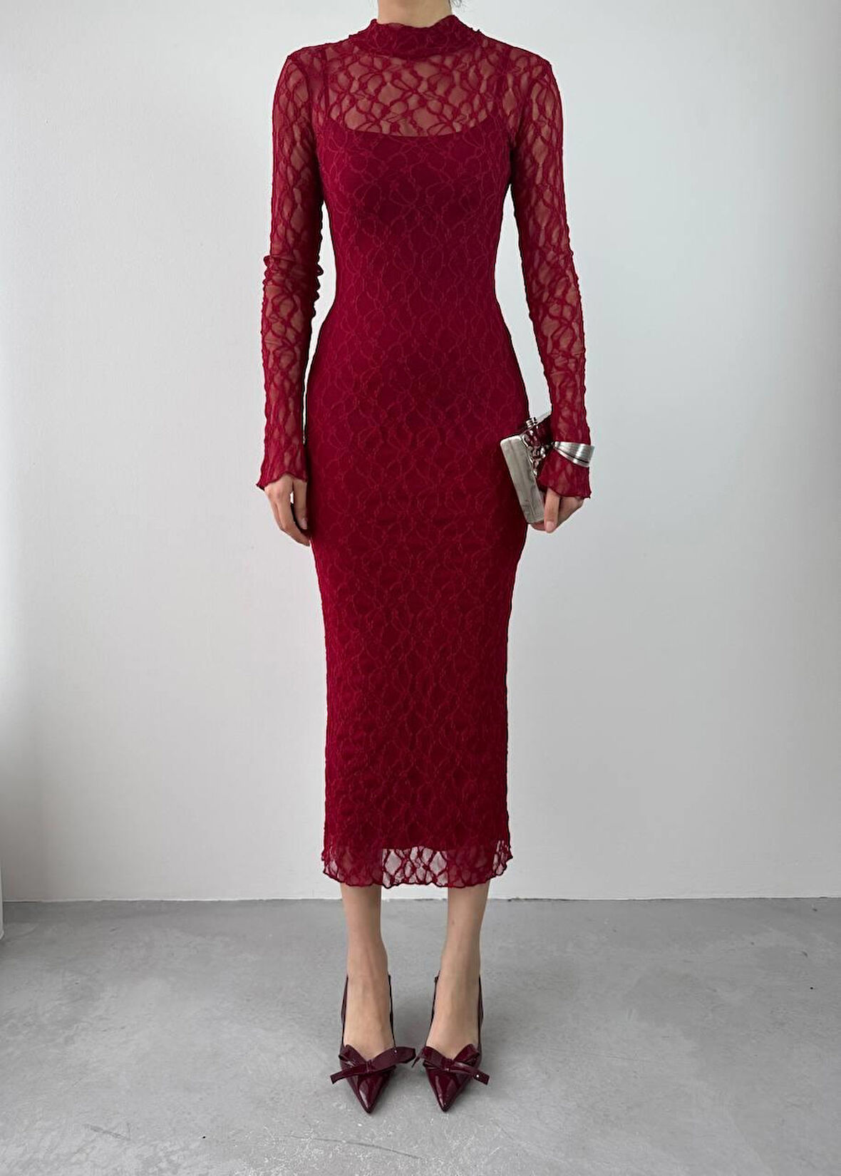 Reka Moda Vedo Çiçek Detaylı Elbise