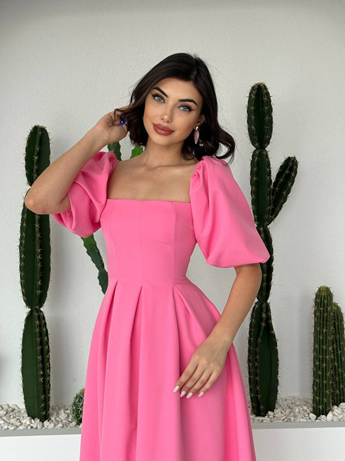 Reka Moda Benjamin Çan Etekli Midi Boy Elbise