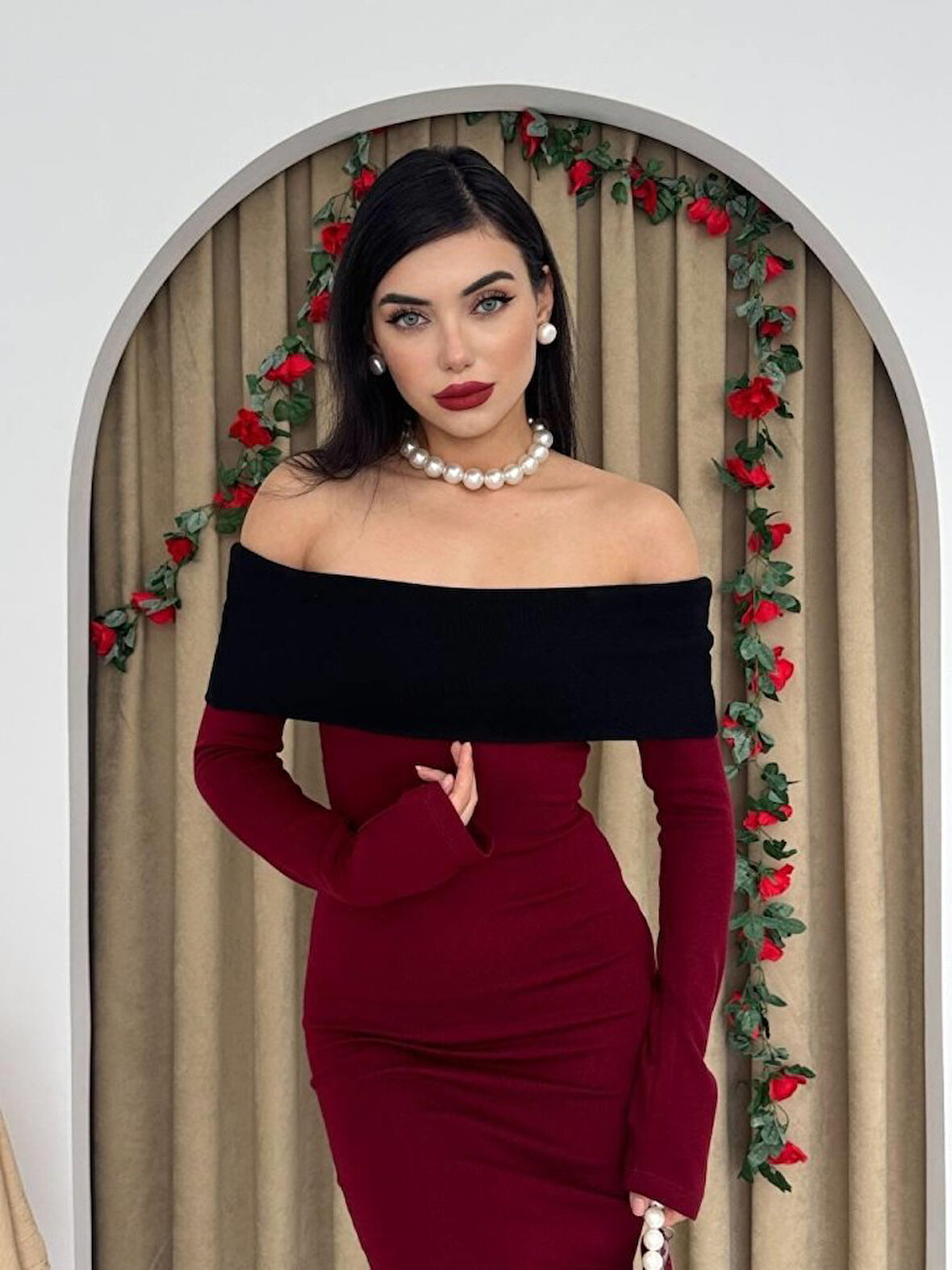 Reka Moda Leonidas Madonna Yaka Elbise