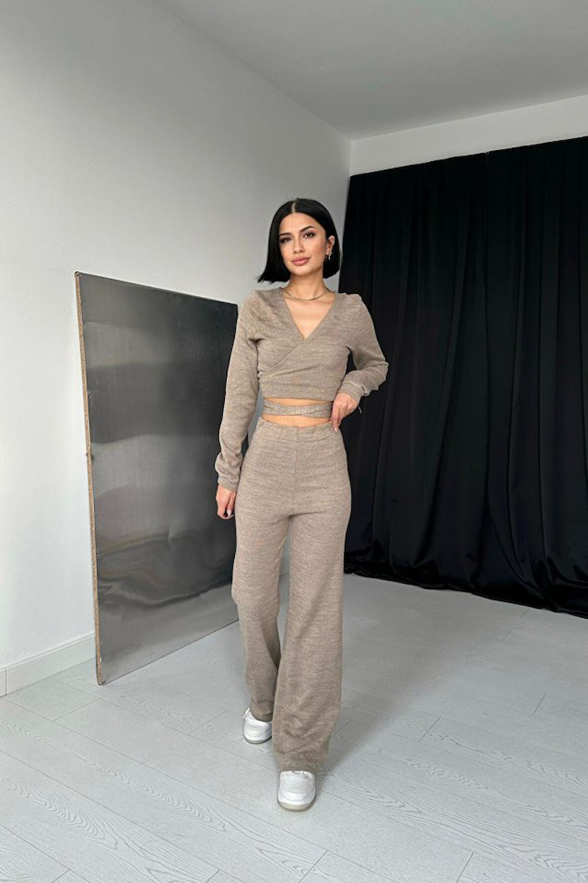 Reka Moda Bej Triko Takım