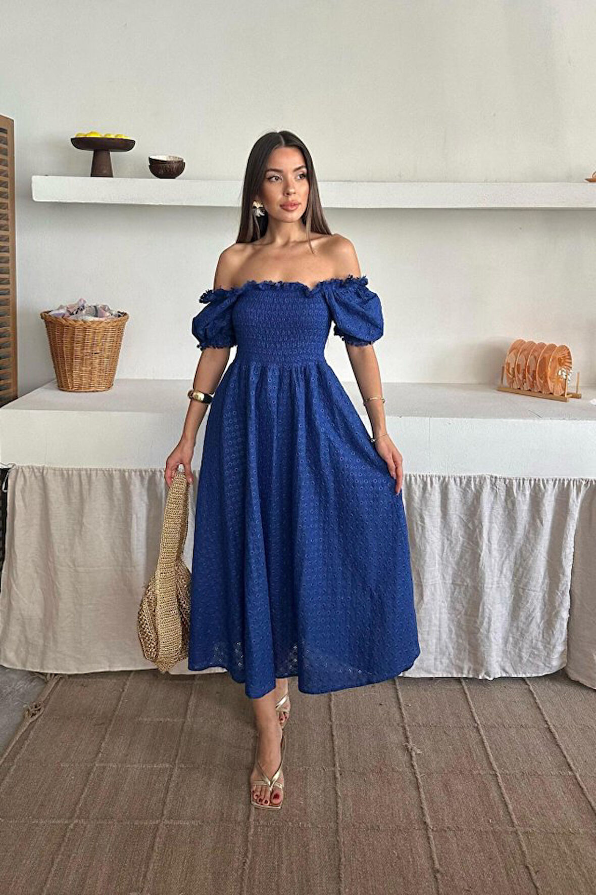 Reka Moda Saks Gipeli Brode Elbise