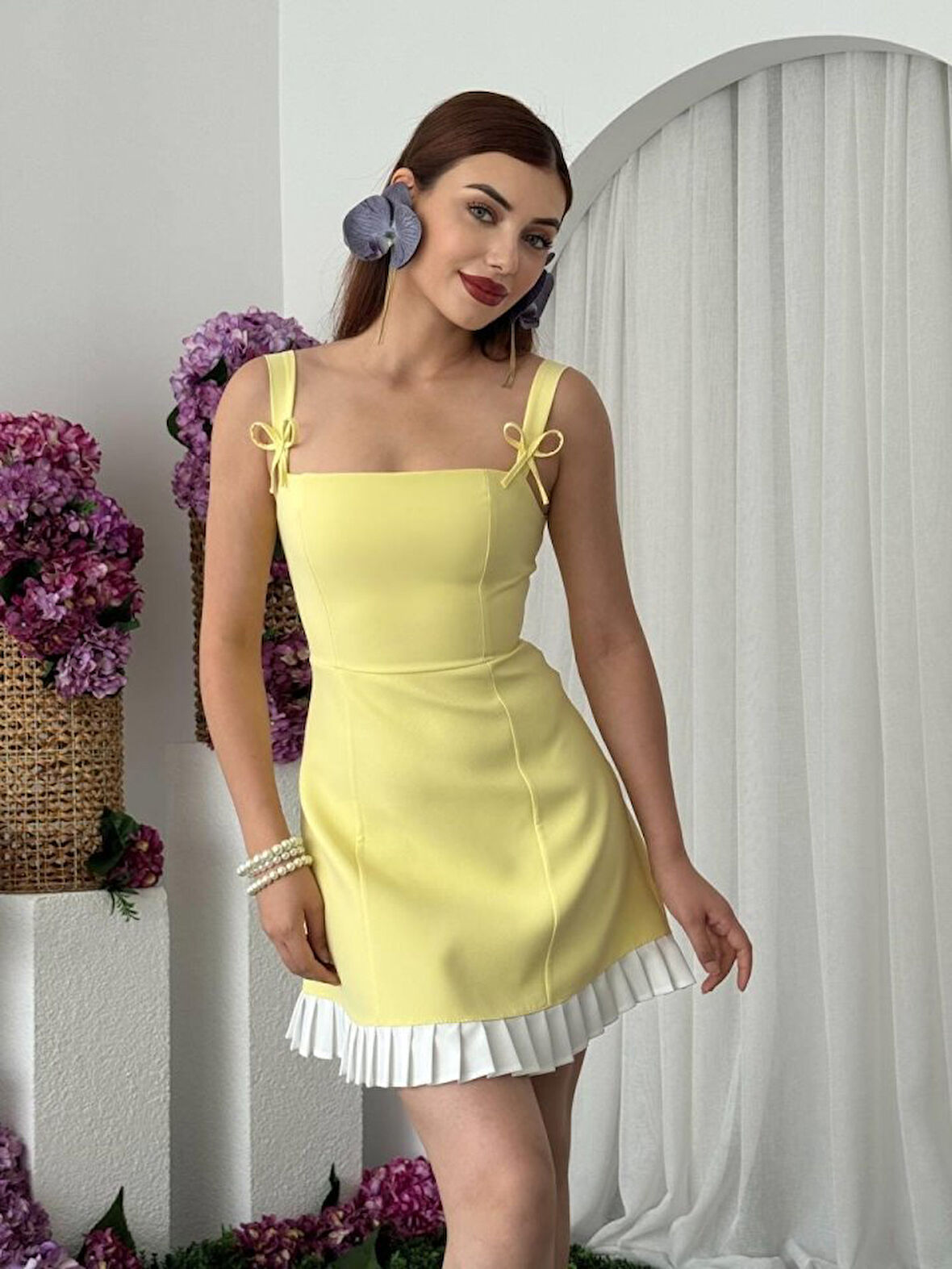 Reka Moda Steel Fiyonk Detay Elbise