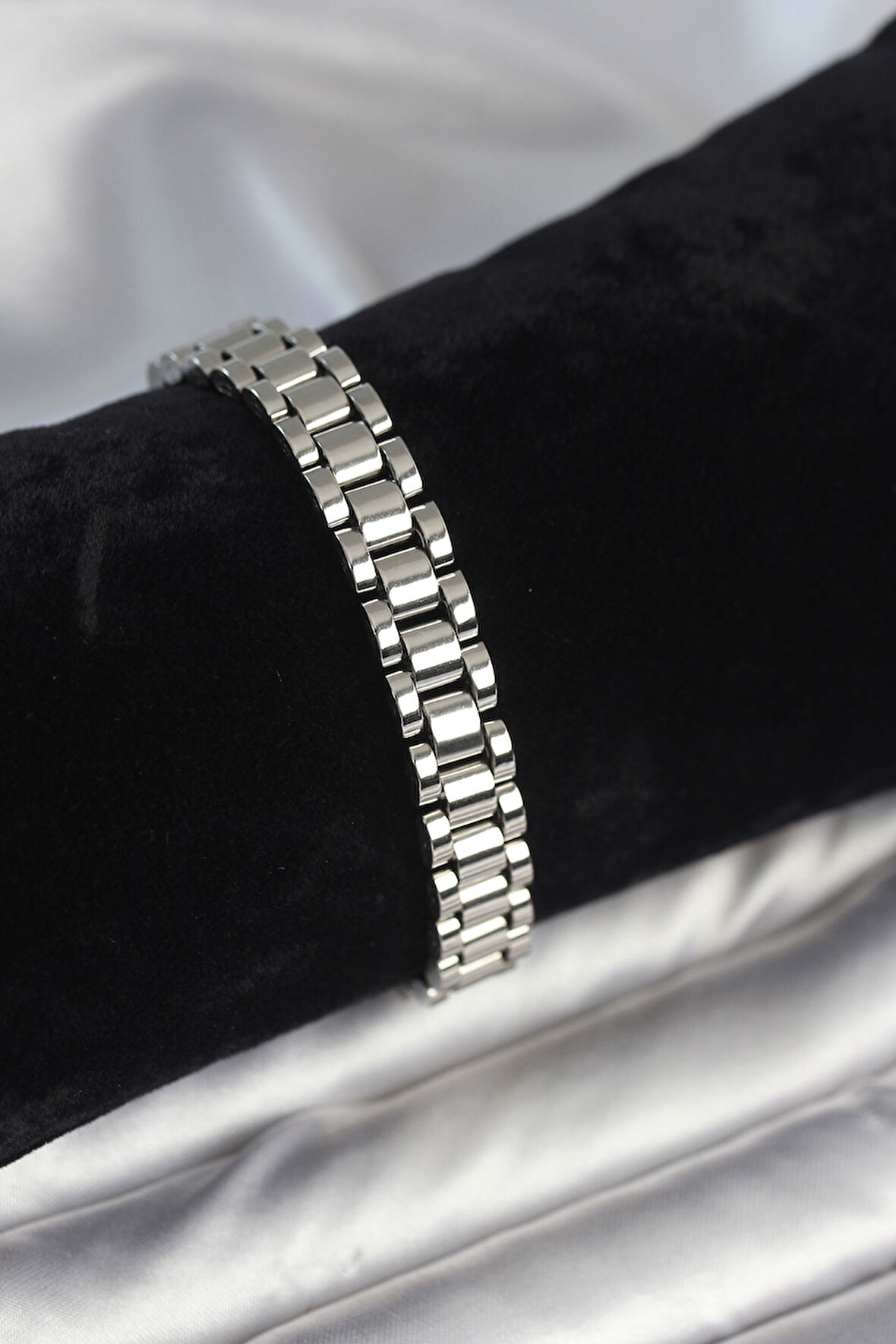 Reka Moda 316L Çelik Gümüş Renk 9 mm Kalınlık Erkek Bileklik