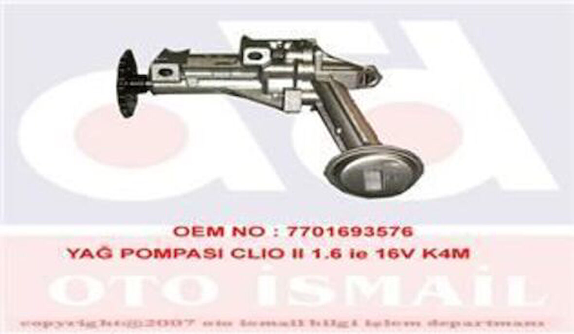 Renault-Mais-Orjinal 7701693576 Yağ Pompası Clio Megane 1.6 16V K4M 7701693576