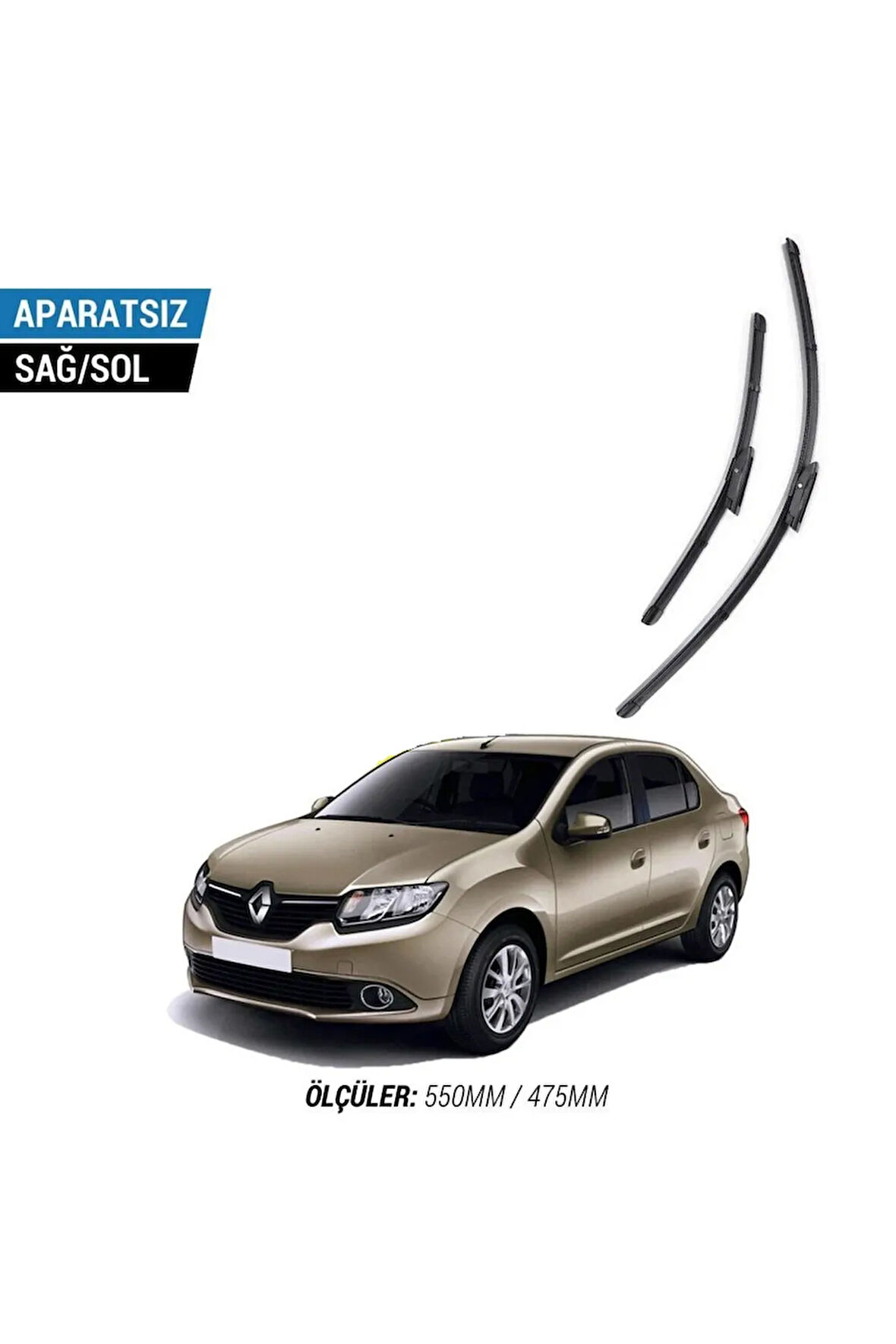RENAULT SYMBOL 2016-2020 2'li Ön Cam Sileceği Sağ Sol Silecek Takımı Muz Silecek