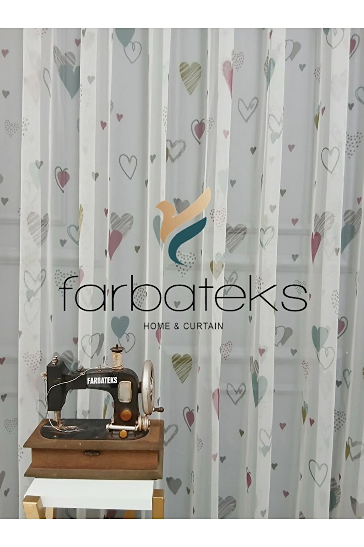 Çocuk Odası Renklli Kapli Rengarenk Kız Çocuk Odası Tül Perde 2Kat Pileli