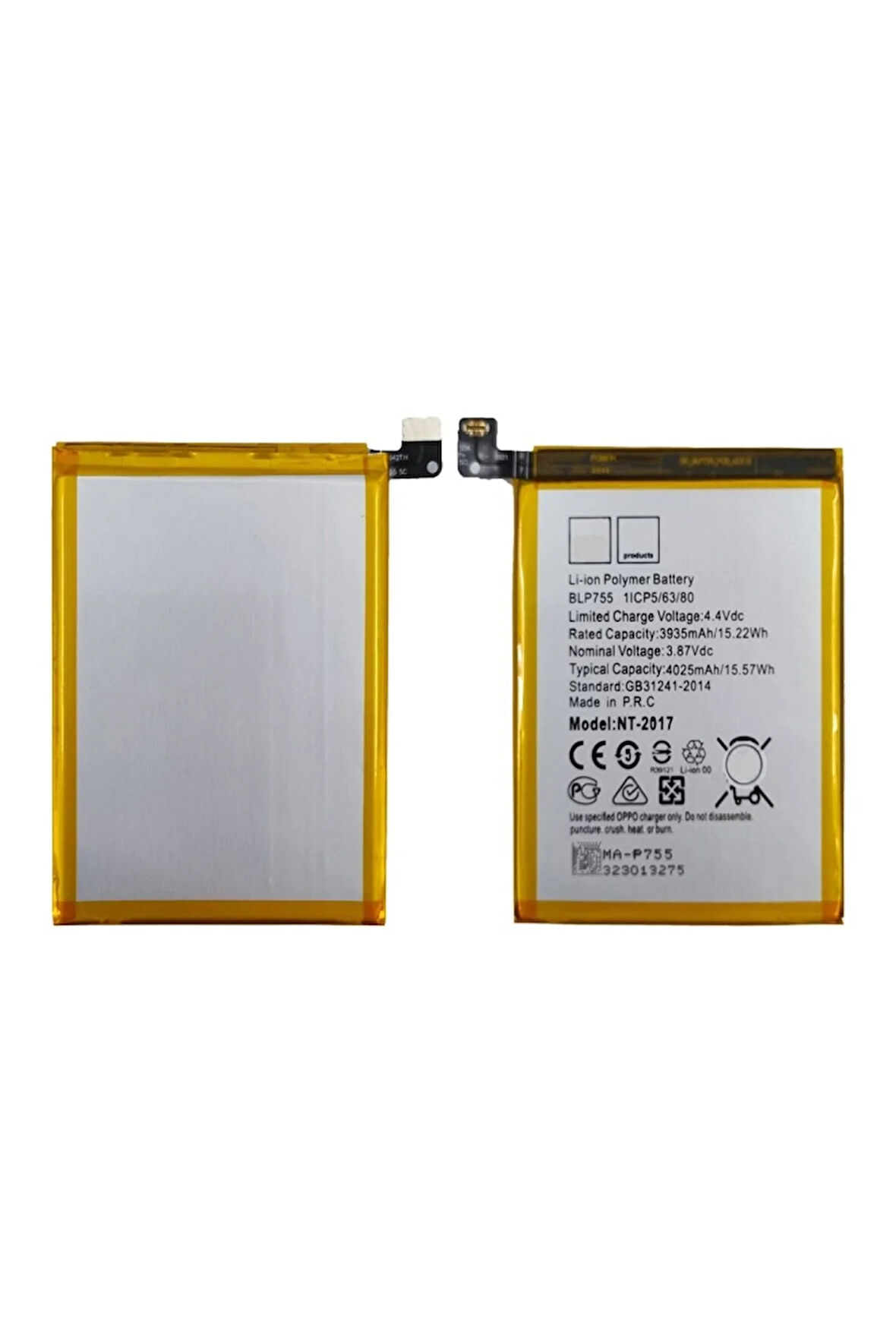 Oppo Reno 3 Uyumlu Batarya