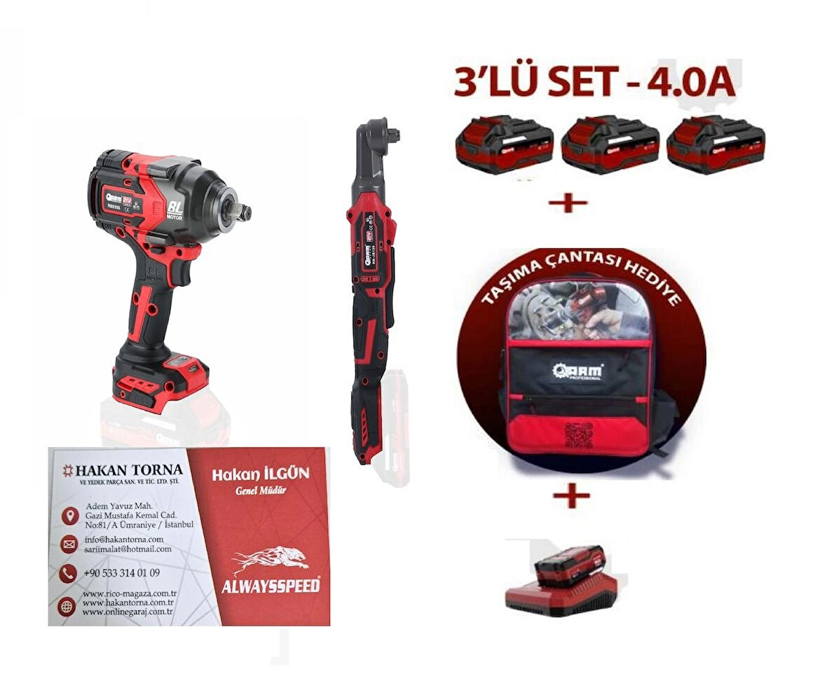 -ARM- 1/2 Şarjlı Cırcır JB120 1/2 Somun Sökme Sıkma 1100 Nm 810S