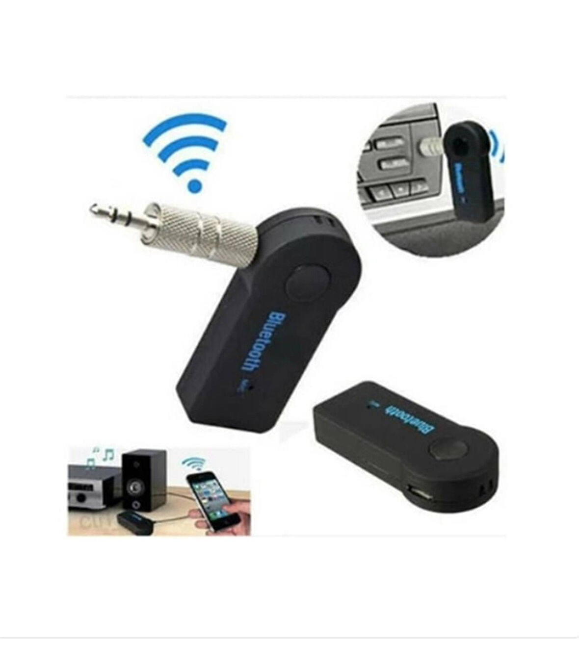 Bluetooth Araç Kiti Ses Aktarım Cihazı Arabada Kolay Müzik Dinleme Aux Bluetooth Dönüştürücü 