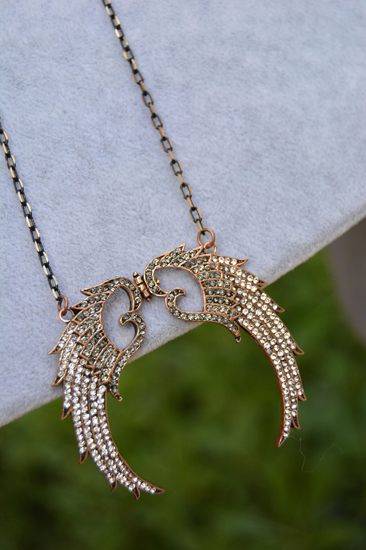 STONEAGE JEWELLERY İki Renkli Melek Kanat Bayan Kolye