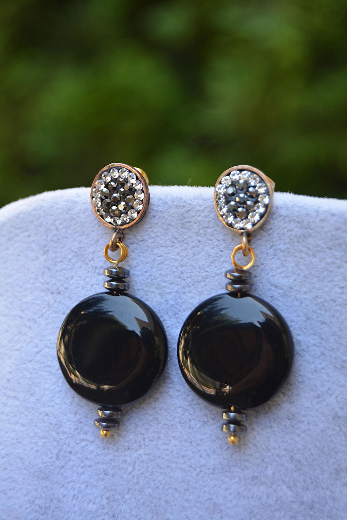 STONEAGE Oniks Doğal Taş Kadın Küpe